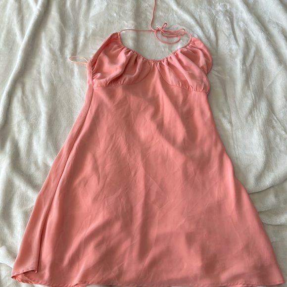 NWT ABERCROMBIE DOUBLE LAYERED HALTER MINI DRESS. Size Medium - Picture 1 of 4